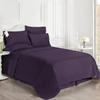 7 PCS Bed Sheet Set 100% Egyptian Cotton Queen-Eggplant Bedding Set Includes 1 Fitted,1 Flat,1 Bed Skirt with 4 Pillow Cases | 600 Thread Counts Bed-in-A-Beg Easy Fits Up to 12" Deep Pockets view 2