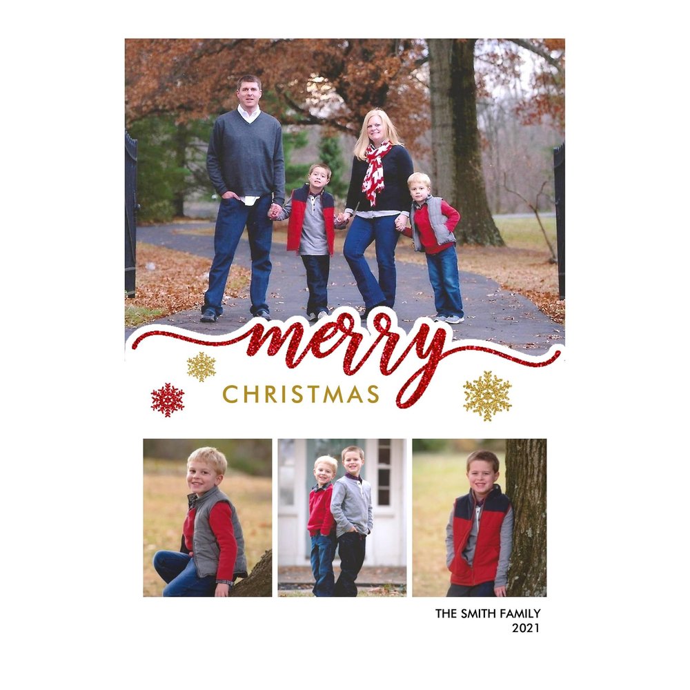 ajinvites Holiday Christmas Custom Photo Card Personalized Card Season Greetings Glitter Greeting