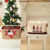 INough Christmas Baskets for Gifts Empty, Christmas Gnomes Basket, Large Gifts Bags for Holiday Ornaments Collapsible Storage Bins with Drawstring for Kidsroom (Large, Three Gnomes) view 2