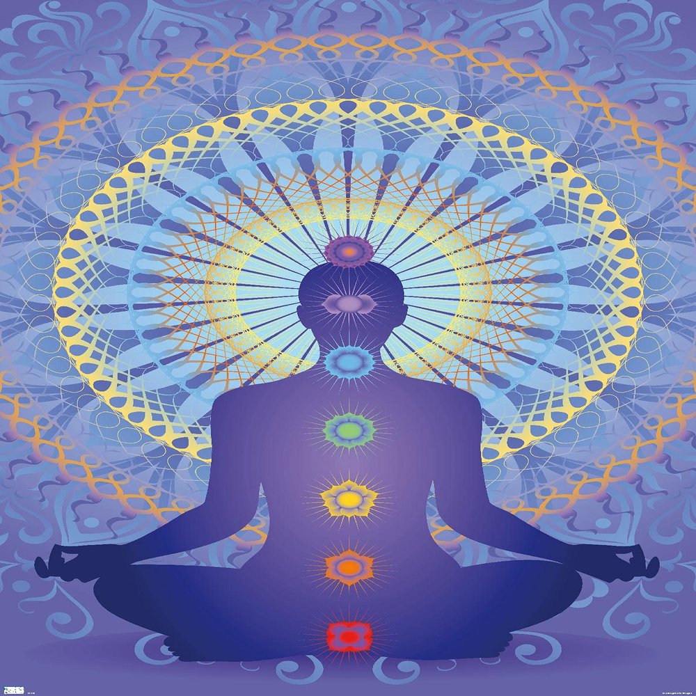 Trends International Spiritual - Chakras Wall Poster, 34L x 22.4W, Premium Unframed Version