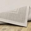 HomeRoots Polypropylene 8x10 Ivory and Gray Bordered Indoor Outdoor Area Rug view 3
