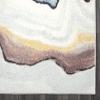 Abani 5'3" x 7'6" (5x8) Beige & Blue Unique Ripple Design Premium Dining Room Rug - Modern Print Rugs No-Shedding Multicolor Area Rug view 4