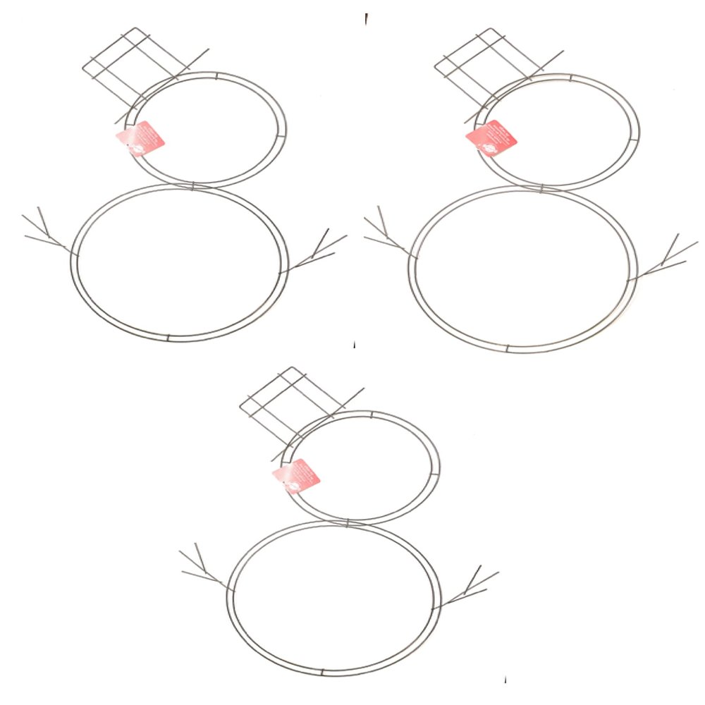 3 Snowman Wreath Form Holiday Christmas Seasonal DIY Indoor Outdoor Decor