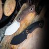 BKER PLUS Nessmi Pro Black Copper Fixed Blade Knife, Designed by Jesper Voxnaes, Micarta Scales, D2 Steel Coated Blade, Leather Sheath view 2