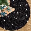 FUHSY Christmas Black Tree Skirt 21 Inches Glittery Sequin Tree Skirt Soft Velvet Halloween Tree Skirts for Tabletop Christmas Tree Decorations Sparkle Slim Xmas Tree Mat for Holiday Party Decor view 1