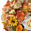 Artisan Thanksgiving, Fall, Autumn Wreath for Front Door Decoration for Outside, Handmade with High Quality Materials view 3