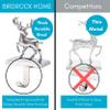 BIRDROCK HOME Christmas Stocking Holders for Mantle - Weighted Metal Hanger for Stockings & Holiday Decor - Metal Hook for Fireplace, Staircase, Shelf - Non-Scratch Base - Holiday Collection, Set of 4 view 3