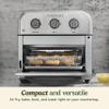 Cuisinart Compact Air Fryer Toaster Oven, Stainless Steel Fryer with 6-in-1 Functions, Adjustable Temperature, Includes Oven Rack, Baking Pan and Air Fry Basket, TOA-26 view 3