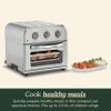 Cuisinart Compact Air Fryer Toaster Oven, Stainless Steel Fryer with 6-in-1 Functions, Adjustable Temperature, Includes Oven Rack, Baking Pan and Air Fry Basket, TOA-26 view 4