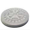 Brokkr & Eitri Stone Altar | Norse Viking Vegvsir Base | Nordic Wicca Concrete Stand Riser Display (White) view 2