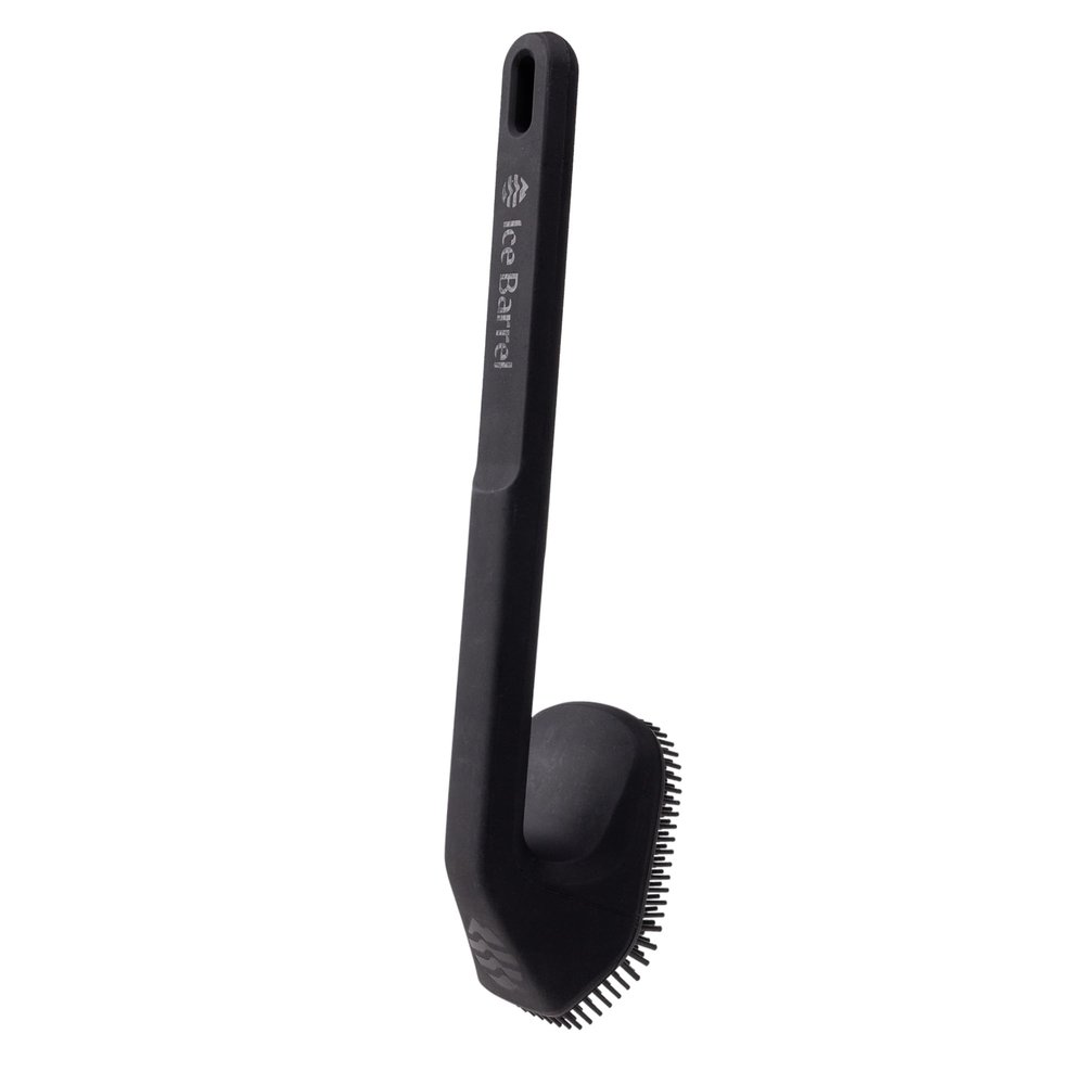 Scrub Brush by Ice Barrel - Non-Scratch, Long Handle Cleaning Scrub Brush for Kitchen and Bathroom - 100% Silicone