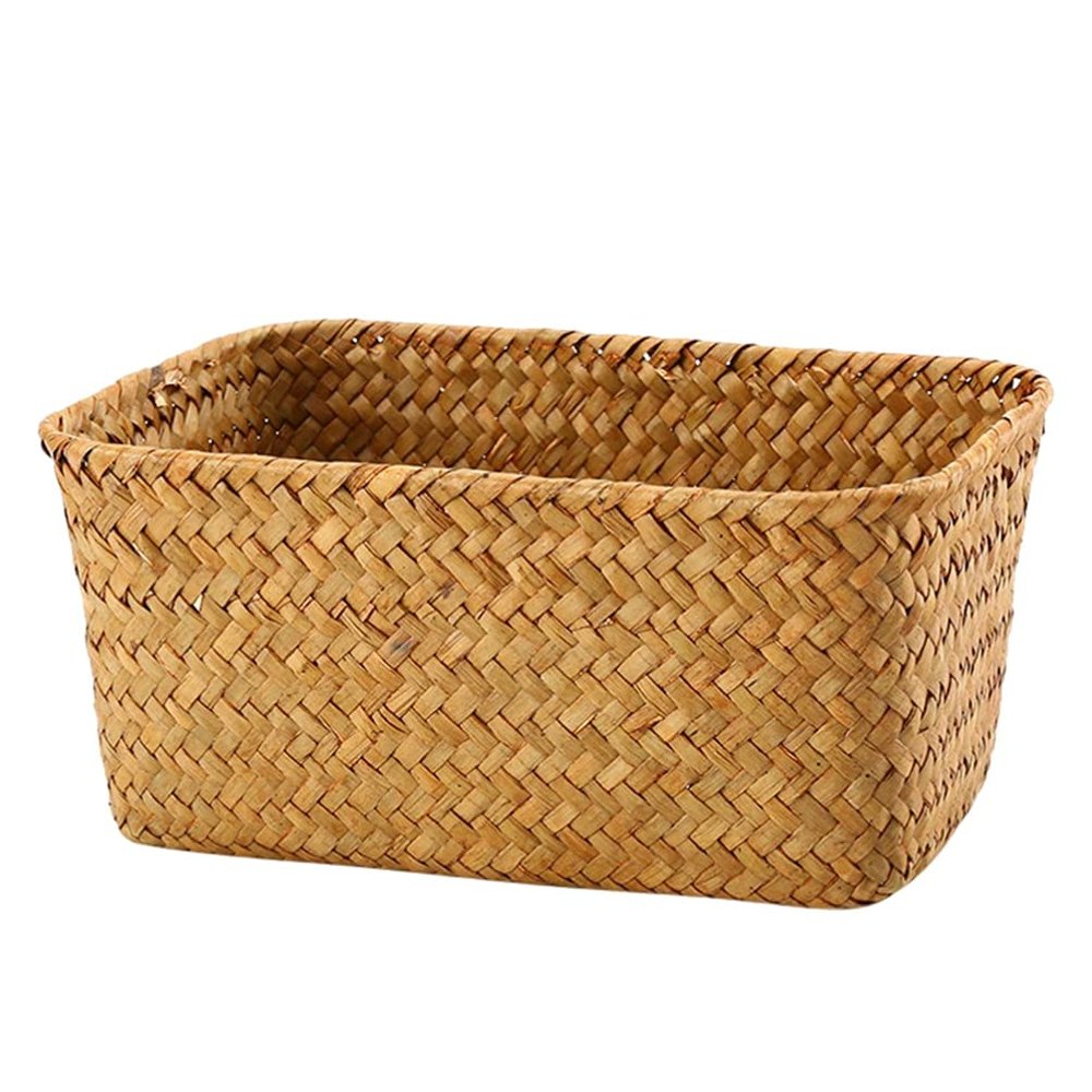 Cabilock Weaving Storage Basket Small Basket for Desktop Picnic Fruit Holder Home Office Organizer