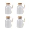 Bath Jar 4 Sets Bottled Powder Coffee Tea Bottle Airtight Powder Salt Holder Clear Empty Jar Bath Salt Container Plastic Frosted Travel Sealed Glass s view 1