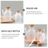 Bath Jar 4 Sets Bottled Powder Coffee Tea Bottle Airtight Powder Salt Holder Clear Empty Jar Bath Salt Container Plastic Frosted Travel Sealed Glass s view 2