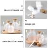 Bath Jar 4 Sets Bottled Powder Coffee Tea Bottle Airtight Powder Salt Holder Clear Empty Jar Bath Salt Container Plastic Frosted Travel Sealed Glass s view 3