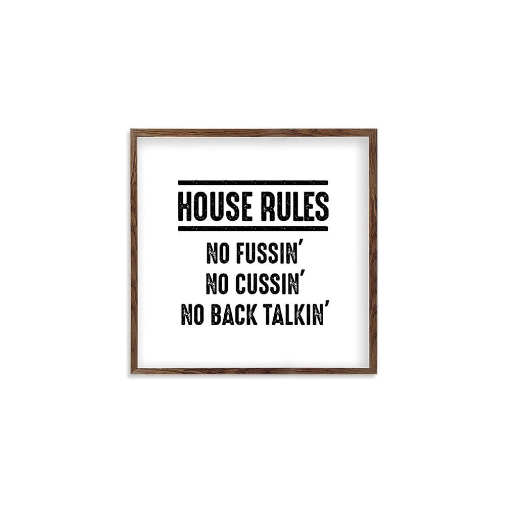 DKISEE Wood Sign with Frame No Back Modern Farmhouse Wall Sign Wooden Frame