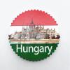 Flag Hungary Magnet Travel Souvenir 3D Resin Collection Gift Fridge Refrigerator Magnet view 1