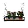 Industrial Wine Racks Bottle Holder Hanging Flower Shelves Floating Swing Storage Shelves Window Plant Shelves for Living Room, Bedroom, Bathroom, 60cm/80cm/100cm view 2