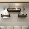 Industrial Wine Racks Bottle Holder Hanging Flower Shelves Floating Swing Storage Shelves Window Plant Shelves for Living Room, Bedroom, Bathroom, 60cm/80cm/100cm view 3