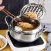 Fryer, Household Temperature Control Small Fryer, Flat-bottom Frying Pan, Stainless Steel Fryer,Large view 2