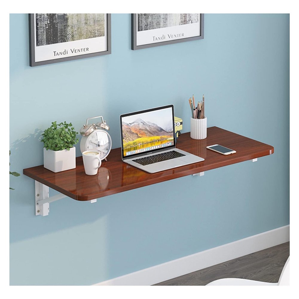 ALGWXQ Wall Mounted Fold Down Table, Floating Desk Perfect Space Saving Table for Laundry Room & Kitchen & Home Bar, Customizable (Color : A, Size : 70x50cm)