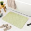 GIBZ Memory Foam Bath Mat Non Slip Absorbent Thick Bathroom Rug Carpet Machine Washable for Kitchen Floor Tub Shower Bath Room, Mint Green, 180x230cm view 1
