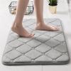 GIBZ Memory Foam Bath Mat Non Slip Absorbent Thick Bathroom Rug Carpet Machine Washable for Kitchen Floor Tub Shower Bath Room, Mint Green, 180x230cm view 2