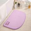 GIBZ Semicircle Memory Foam Bath Mat 1.5cm Thick Soft Absorbent Floor Mats Machine Washable Quick Dry Rugs for Bath Room Shower, Light Purple, 19.5"x31.2" view 1