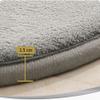 GIBZ Semicircle Memory Foam Bath Mat 1.5cm Thick Soft Absorbent Floor Mats Machine Washable Quick Dry Rugs for Bath Room Shower, Light Purple, 19.5"x31.2" view 2