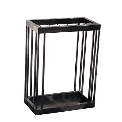 ZJYWMM Modern Creative Multi-Purpose Umbrella Stand,Black Umbrella Stand with 5 Hook/Drip Tray - Household Long and Short Umbrella Rack Holder for Entrance Hallway