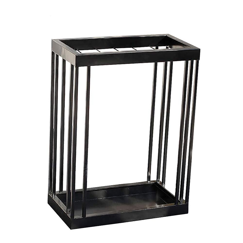 ZJYWMM Modern Creative Multi-Purpose Umbrella Stand,Black Umbrella Stand with 5 Hook/Drip Tray - Household Long and Short Umbrella Rack Holder for Entrance Hallway