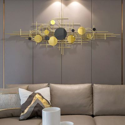 Daoyuan Metal Wall Decor,Modern Luxury Art Wall Sculpture Wall Decoration,Creative Handmade Wall Decoration Made of Metal,Iron Wall Decoration for Living Room Kitchen Bedroom Office