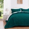 3 Piece Diamond Pattern Comforter Set Super Soft 400 GSM All Season 800 Thread Count 100% Egyptian Cotton, Super King Size - Teal Color view 1