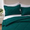 3 Piece Diamond Pattern Comforter Set Super Soft 400 GSM All Season 800 Thread Count 100% Egyptian Cotton, Super King Size - Teal Color view 4