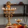 Brass Ganesh Ganesha Oil Lamp | Home Decor | Brass Diya | Brass Deepam | Brass Lamps | Kuthu Vilakku | Lamps for Home and Office - 16.5" Inches - Big Size view 1
