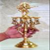 Brass Ganesh Ganesha Oil Lamp | Home Decor | Brass Diya | Brass Deepam | Brass Lamps | Kuthu Vilakku | Lamps for Home and Office - 16.5" Inches - Big Size view 4