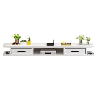 Floating Shelf Wall-Mounted TV Cabinet, Living Room, Recreation Room, Office Multimedia Storage Cabinet, Background Wall Decoration Shelf, Hanging Set-top Box Shelf/A / 100cm