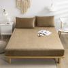 CFYCYHDZHT Cozy T-Shirt Soft,Warm and Comfortable Crystal Velvet Box Spring Bed Mattress Protector, Hotel Homestay Solid Color Fitted Sheets Brown 180200cm+30cm view 1