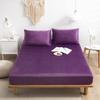 CFYCYHDZHT Comfortable Bed Sheet,Warm and Comfortable Crystal Velvet Box Spring Bed Mattress Protector, Hotel Homestay Solid Color Fitted Sheets Purple 180200cm+30cm view 1