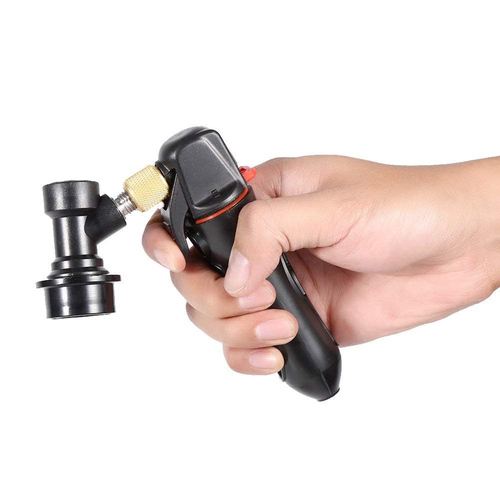 Keg Charger,Portable Keg Charger CO2 Injector Draft Beer Dispenser + Ball Lock for Homebrew Soda Valve(Black)