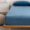 CFYCYHDZHT Breathable Bed Sets,Warm and Comfortable Crystal Velvet Box Spring Bed Mattress Protector, Hotel Homestay Solid Color Fitted Sheets Red 135200cm+15cm view 3