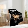 Anatomy of A Pug Blanket Throw, Educational Learning Blanket, Perfect Girl & Boy's Gift, Super Soft Lightweight Funny Animal Lover Blanket for Sofa Bed Travel 120"x90" XL for Family view 3