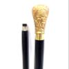 Vimal Nautical Golden Black Round Walking Stick Brass Handle Walking Stick | Walking Stick Cane | Wooden Walking Cane view 1