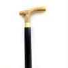 Vimal Nautical Golden & Black Brass Walking Stick Cane Wooden Walking Stick Cane 36" Brass Handle Handmade Wooden Stick for Men view 1