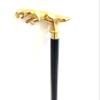 Vimal Nautical 37 Golden Handle Black Wooden Wooden Walking Stick Brass Jaguar Handle Cane Leather Walking Stick Cane view 1