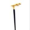 Vimal Nautical 37 Golden Handle Black Wooden Wooden Walking Stick Brass Jaguar Handle Cane Leather Walking Stick Cane view 3
