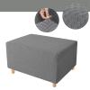 YSLJW Elastic Ottoman Stool Slipcover Jacquard Square Footstool Sofa Furniture Protector Covers (Color : Greentea, Size : Small) view 3