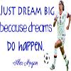 Alex Morgan Vinyl Wall Soccer Decal - Sports Inspirational Quotes Design 12" x 20" - Just Dream Big Because Dreams Do Happen view 1