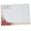 Fox Valley Traders Custom Poinsettia Collage Christmas Card Set of 20, Card & Front of Envelope Personalization w/Design view 4