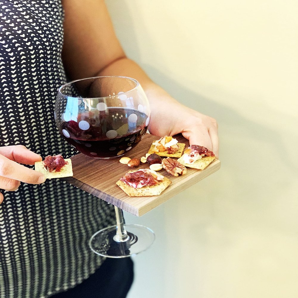 Personalized Engraved Puzzle Boards Set Of 4,Wine Glass Holder,Wooden Tapas Tray,Snack Tray,Hostess Gift,Serving Board,Puzzle Pieces,Wine Gifts,Charcuterie